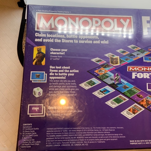 Monopoly Fortnite Edition Hasbro Gaming Board Game 13+ SEALED - Picture 8 of 12